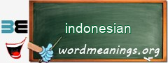 WordMeaning blackboard for indonesian